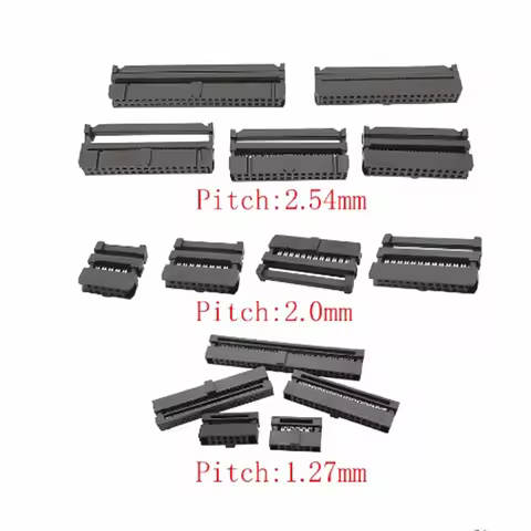 10Pcs FC Female Header Pitch 2.54mm/2.0mm/1.27mm 6P8P-50 Pin IDC Socket Crimping Connector FC IDC So