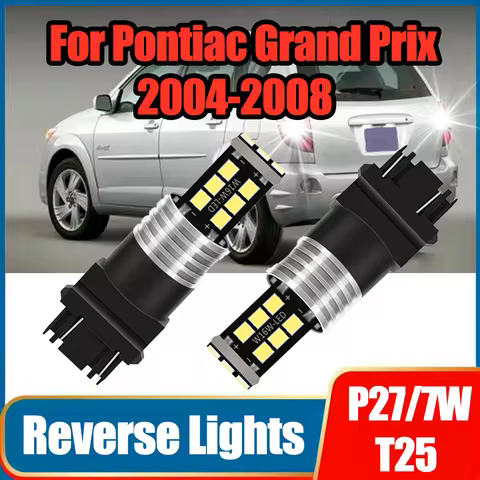 2PCS Super Bright 6000K White 3157 P27/7W T25 Brake Light 12V Plug And Play 6W For Pontiac Grand Pri