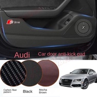 Audi door anti-kick pad AUDI Q3 Q5 A3 A5 A7 Q7 A1 TT carbon fiber grain leather door anti-kick sticker door sticker door