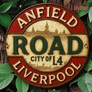 "Liverpool L4 Anfield Road" 2D Flat Wall Art – Ideal for Dining Rooms Bathrooms Bedrooms Living Room