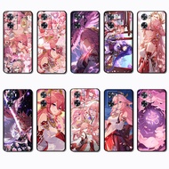 for OPPO A53S A54S A54 A55 A56 A58 VS11 Yae Miko Slim Black Border TPU Soft Case | Bare Phone Feel w