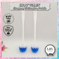 Multipurpose Toilet Brush Long Handle Anti-Slip Toilet Cleaning Brush Round Brush Strong Bristles Hy