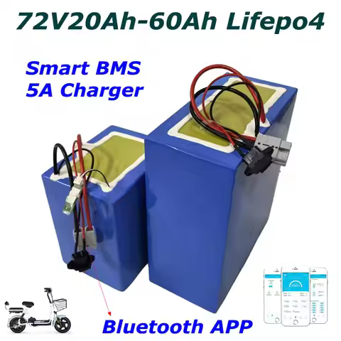 JN- Rechargeable Lifepo4 72V 20Ah 30Ah 40Ah 50Ah 60Ah Lithium Battery for 1KW 2KW 3KW Two Wheeler El