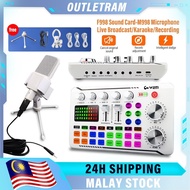 2024 Upgraded F998 Sound Card Mic Sound Mixer Sound Card Audio Mixing Console Amplifier For PC CellP