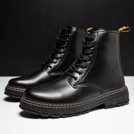 Naimo Doc Martens Mens Work Boots British Style Retro Middle Help Mens Boots New High Top Shoes Autu