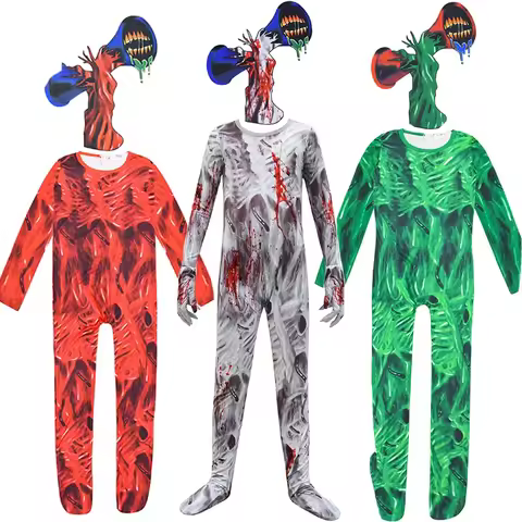 Unisex Girl Bloody Zombie Halloween Costume Kids Siren Head Cosplay
