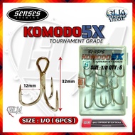 SENSES KOMODO X5 TREBLE HOOK TOURNAMENT GRADE FOR FISHING