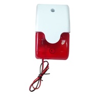 GANTCH 115dB Wired Security Alarm DC 5V/12V/24V/AC220V Strobe Siren with Flashing Light for Home & W