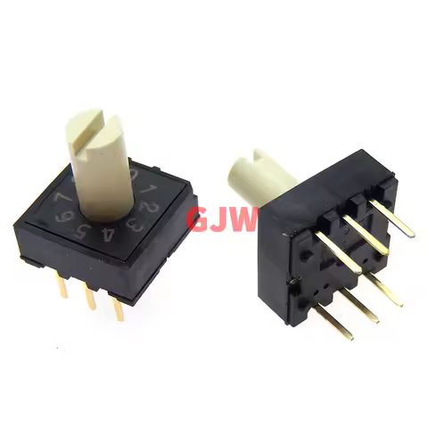1PCS RH3HAF-10R-V-B coding switch rotary dial switch 10 position 0-9 coding on 3:3 rotary encoder wi