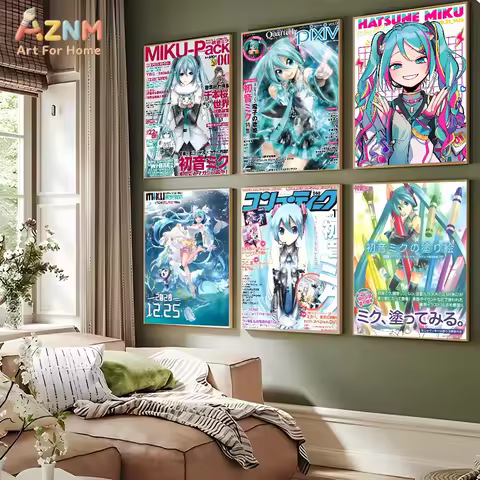 1pc Anime H-Hatsunes M-MikU Classic Anime Poster Waterproof Paper Coffee House Bar Room Wall Decor