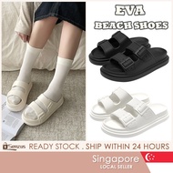 【SG SELLER】Double Strap Women Sandals Non-slip Thick-Soled Summer Slippers EVA Outerwear Beach Shoes