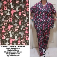 PIYAMA KARAKTER JUMBO CP BLACK CAT NEW KATUN IMPORT WANITA