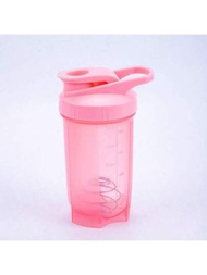 1個500ml/17oz便攜式防漏透明搖杯,蛋白粉不銹鋼混合水瓶,適用於健身、運動戶外露營杯水瓶