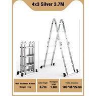 REAIM Aluminum Ladder 12FT/16F/20FT Foldable Ladder heavy duty step ladder 3.7/4.7/5.7M folding mult