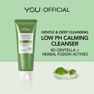 [UPGRADED] YOU AcnePlus Low pH Calming Cleanser with 4D Centella AHA BHA PHA &amp; Herbal Acne Treatment Facial Wash (100g)