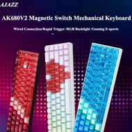 AJAZZ AK680 V2 Magnetic switch Wired Mechanical Keyboard Rapid Trigger RGB Backlight Gaming E-sports