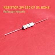 [Sale] 10 Buah Resistor 330 R 2W R 330 Ohm 2 W 2 Watt Cf 5% [Audio]