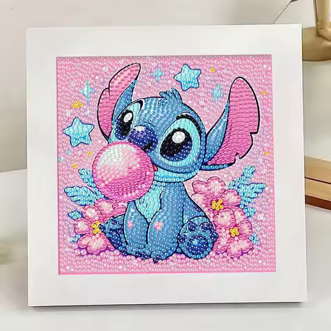 Disney embroidery DIY diamond painting, cartoon diamond sticker art decoration, framed diamond mosai