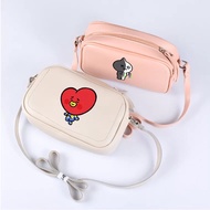 BTS BT21 Cute Shoulder Sling Bag Woman Handbag TATA CHIMMY RJ MANG