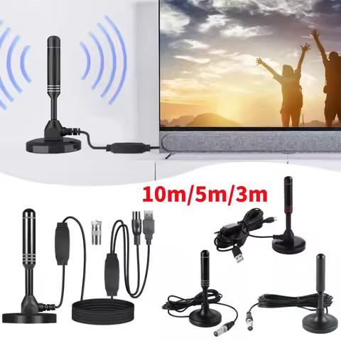 10m/5m/3m Digital TV Antenna 37dB High Gain Amplified HDTV Antenna Multi-use HDTV Digital Box Indoor