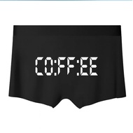Men Coffee Hex Code Underwear Black Briefs With Digital Style Text Design