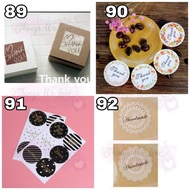 [SG SELLER] [FREE SHIPPING] Message Stickers Thank You Sticker Gift Handmade Cookie Wedding Christmas CNY