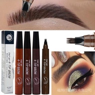 5 Colors Eyebrow Tattoo Pen Waterproof 4 Points Eyebrow Pen Long Lasting Liquid Brow Pencil Natural