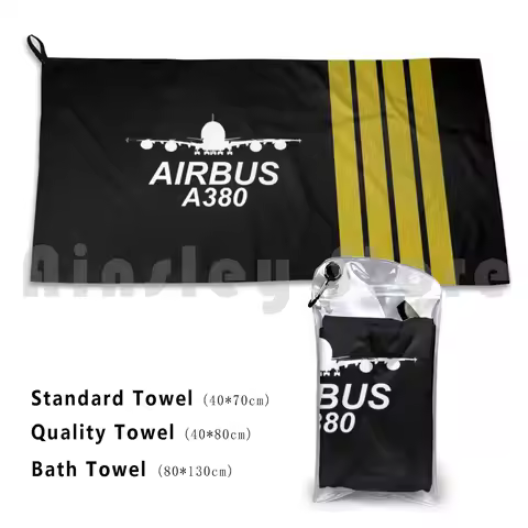Airbus A380 Bath Towel Beach Cushion Airbus Aviation Plane Pilot