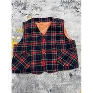 vest tartan vintage budak/ vest budak/ vest kids