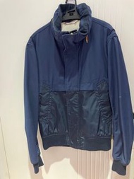 ZARA MEN 造型立領外套 飛行夾克 深藍色-M#新春跳蚤市場