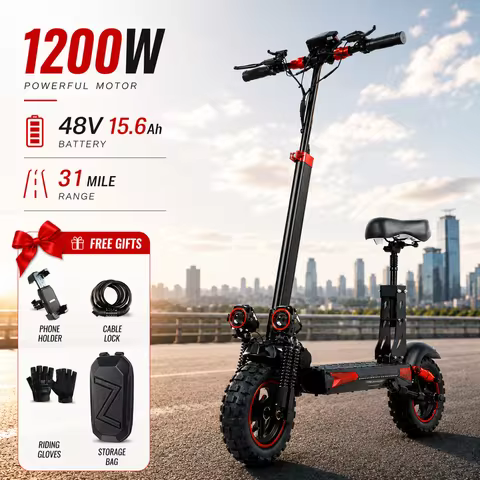 FREEBOY J11PLUS 1200W Electric Scooter for Adults 48V 15.6Ah Foldable E Scooter 11'' Off-Road Tubele