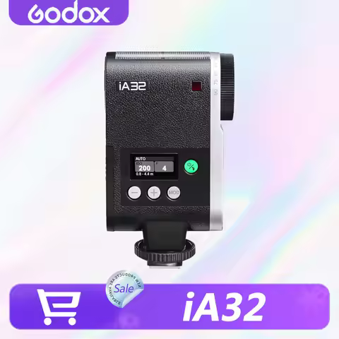 Godox iA32 Mini On-camera Flash with Automatic Manual Mode 2.5s Recycling Time Universal Hot Shoe Mo