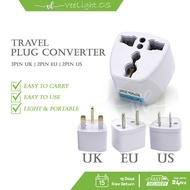 3-Pin Universal Adapter Plug Head UK 3 Pin Plug Socket US/EU/AU to UK Plug Adaptor
