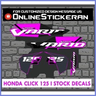 ㄨ ☆ ◮ Honda Click 125i(Vario) decals