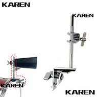 KAREN1 Drum Cowbell Bracket Mount, Percussion Accessory with Parallel Action Jaws Drum Cowbell Clamp