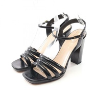 Christian Dior CALL 黑色真皮高跟涼鞋，二手女款 #39