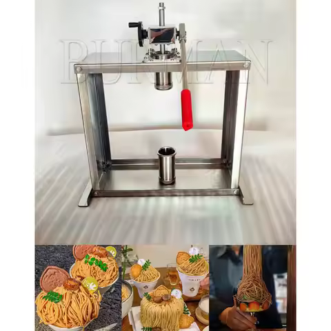 Premium Quality Manual Spaghetti Gelato Extruder Mont Blanc Ice Cream Chestnut Puree Press Machine