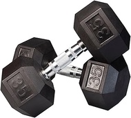 Hex Dumbbell Set, 5-50 lb Rubber Encased Hex Dumbbells, Home Gym Cast Iron Hex Dumbbells Unisex for 