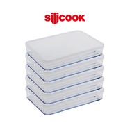 [silicook] Flat Food Container 600ml 5p Set