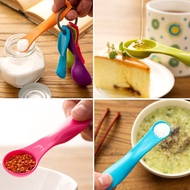 Set of 5 plastic teaspoon gram spoon 带刻度量汤匙