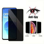 ฟิล์มกระจก เต็มจอ OPPO กันมองกันเสือก Reno 11F 5G 8T 8 8z 7 Pro 7z 6 6z 5 5F 4 4G 3 2 2z 2F 6.4 ฟิล์