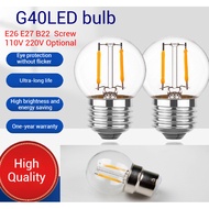 G40 Edison B22 E27 Lamp Holder LED Filament Lamp Clear Light Small Bulb Warm White Light Decoration 