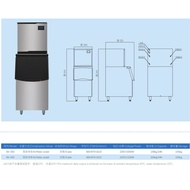 ST&amp;💘Crist Commercial Ice Machine Large Ice Cube Machine Bar Milk Tea Shop Air Cooling Ice Maker Ice Maker Ice Maker NX45