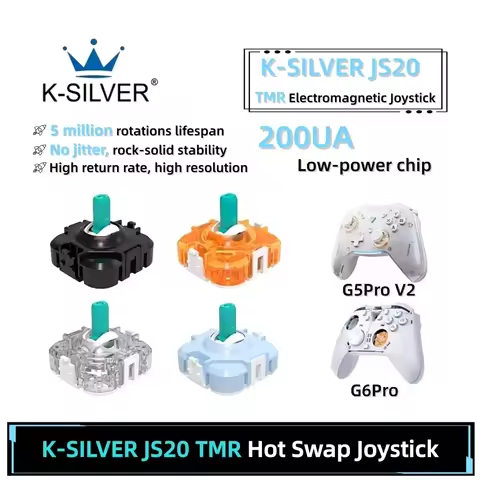 2/10PCS K-SILVER For G6Pro G5Pro V2 JS20 TMR Hot Swap Joystick For Mechanic Handle Game Controller L