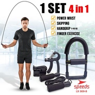 Handgrip Set 4 in 1 Wannafit 5-60kg Power Wrist Skipping Finger Grip Alat Fitness Alat Gym/Alat Fitness Set Power Wrist Handgrip 4in1 Skipping Finger Exercise Alat Fitness Alat Gym Satu Set/1 Set Alat Fitness Olahraga Portabel Finger Exercise Handgrip Set