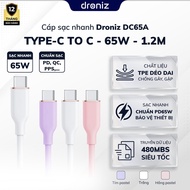 DC65A Droniz PD 65W USB C to Type C fast card cable 1M2 long for Laptop mb air Phone 15 16 pro max s