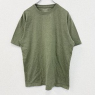 古著 L.L.Bean 短袖印花T卹，休閒設計，極簡風，圓領，綠色，M碼