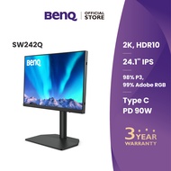 BenQ จอคอม SW242Q 24นิ้ว 2K IPS AdobeRGB 90W USB-C Photographer As the Picture One
