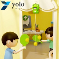 YOLO Table Tennis Trainer, Hanging Coordination Ping Pong Self Training, Parent-Child Toys Self-Training Interaction Cartoon Frog Sports Toy Batting Practice