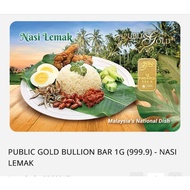 PUBLIC GOLD BULLION BAR 1G (999.9)